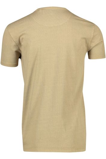 Bucther of Blue t-shirt camel effen normale fit