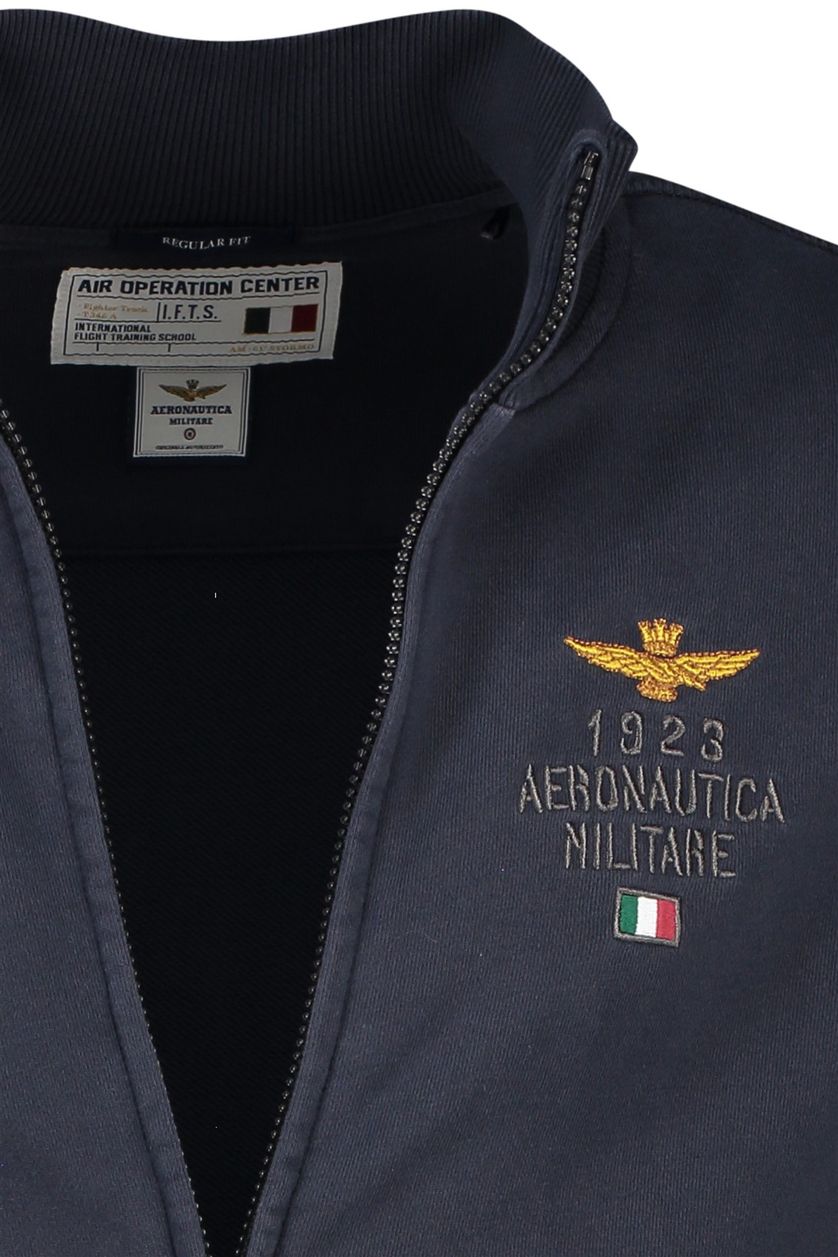 Aeronautica Militare vest donkerblauw effen met steekzakken 