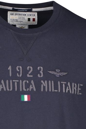 Aeronautica Militare t-shirt lange mouw blauw met opdruk