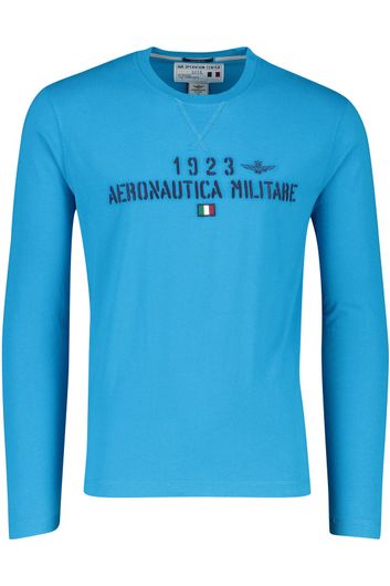 Aeronautica Militare t-shirt lange mouw lichtblauw