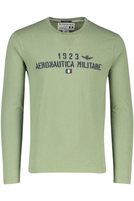 Aeronautica Militare Aeronautica Militare t-shirt lange mouw groen met opdruk