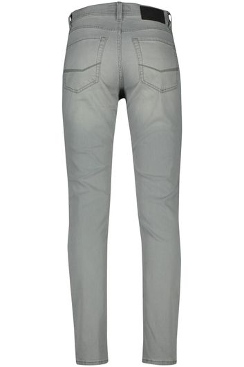 Pierre Cardin jeans grijs effen rits + knoop sluiting 