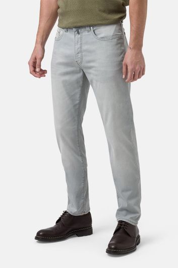 Pierre Cardin jeans grijs effen rits + knoop sluiting 
