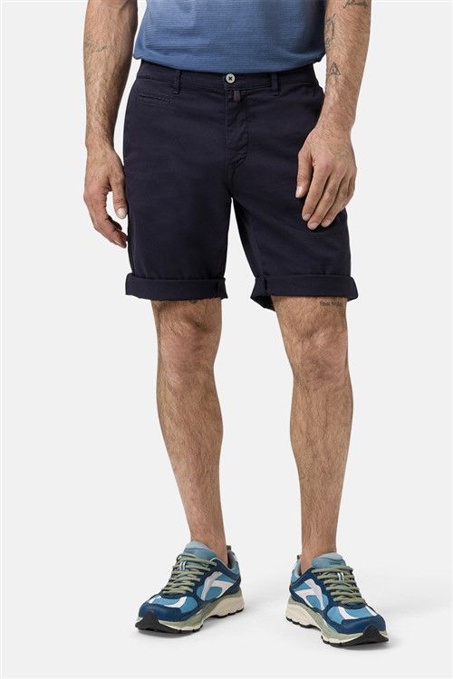Pierre Cardin korte broek effen katoen donkerblauw