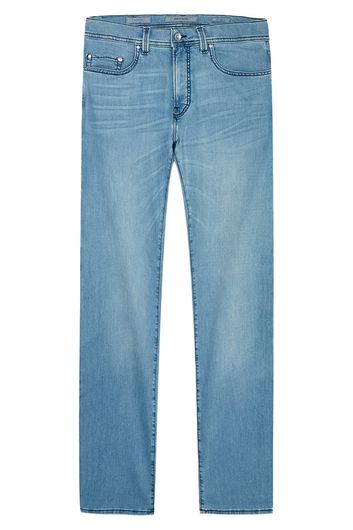 Pierre Cardin jeans Lyon Tapered Fit blauw effen denim