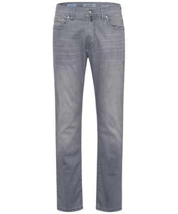 Pierre Cardin jeans Lyon grijs effen denim Tapered Fit