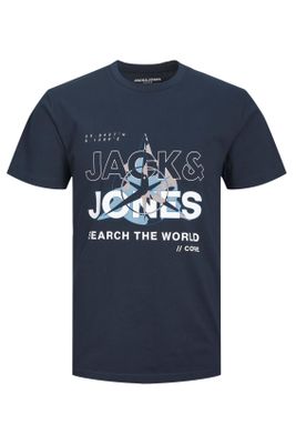 Jack & Jones Jack & Jones T-shirt blauw print Plus Size