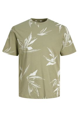 Jack & Jones Jack & Jones Plus Size T-shirt groen met wit geprint