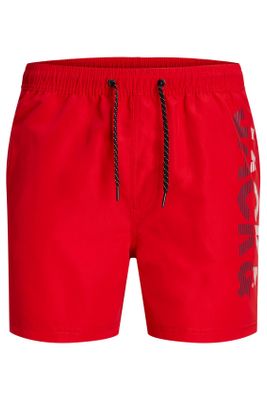 Jack & Jones Jack & Jones zwembroek rood met detail Plus Size