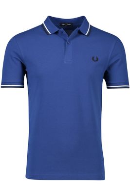 Fred Perry Fred Perry polo 3 knoops normale fit blauw effen katoen