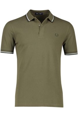Fred Perry Fred Perry polo normale fit effen katoen legergroen