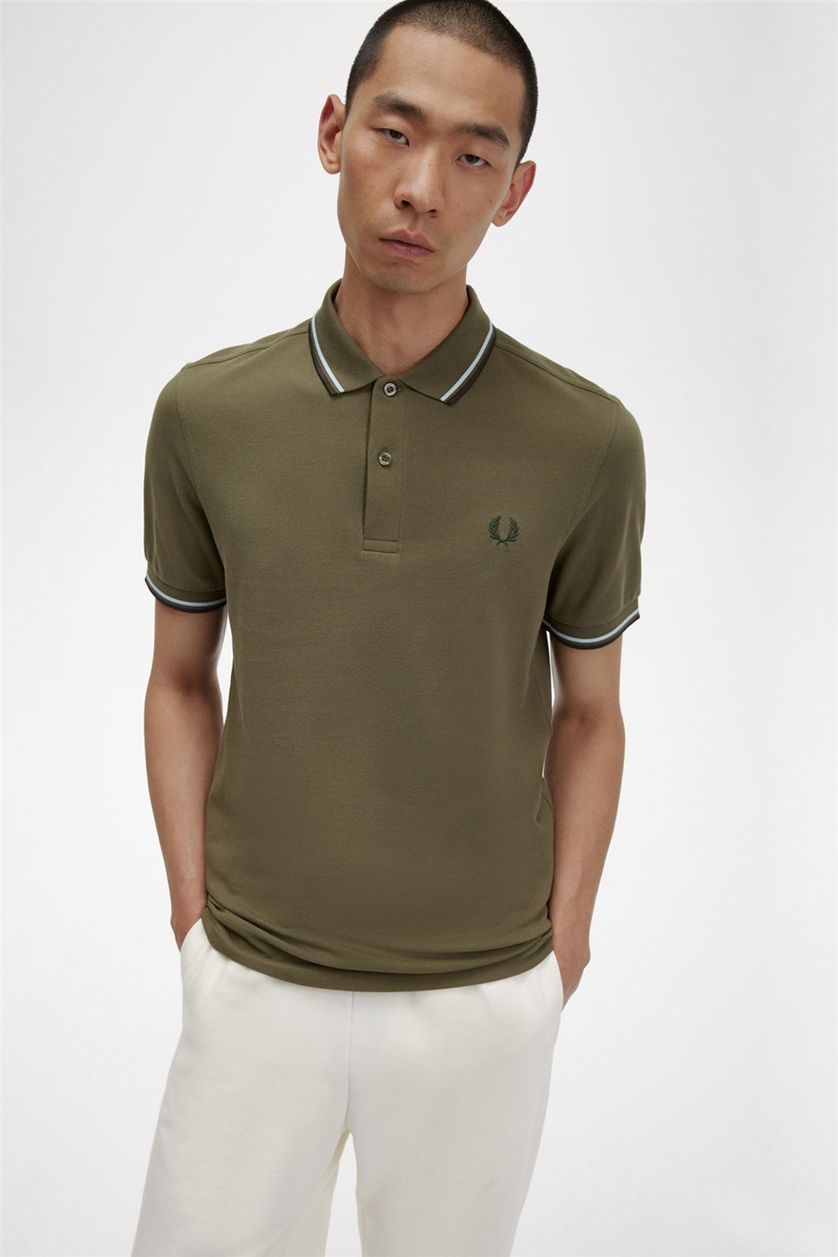 Fred Perry polo normale fit groen effen