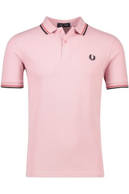 Fred Perry Fred Perry polo normale fit roze effen met logo 100% katoen