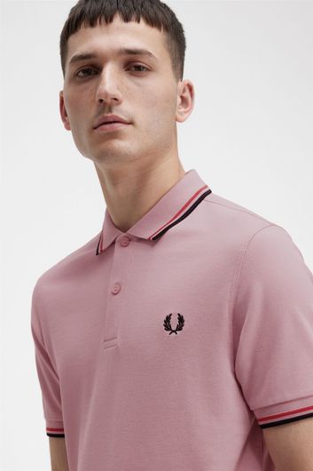 polo Fred Perry roze effen katoen normale fit
