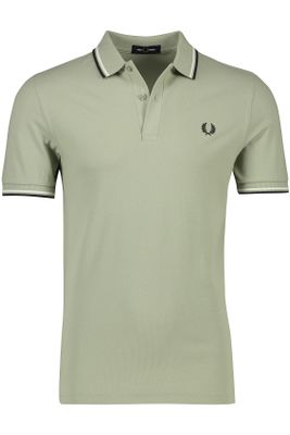 Fred Perry Fred Perry polo normale fit groen effen 100% katoen