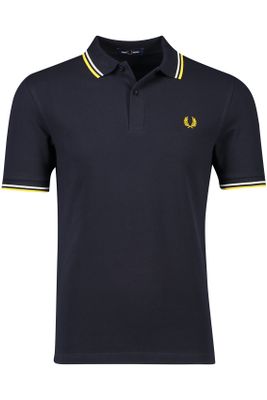 Fred Perry Fred Perry polo 2 knoops normale fit zwart effen katoen