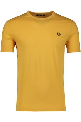 Fred Perry Fred Perry t-shirt geel korte mouw katoen