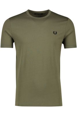 Fred Perry Fred Perry t-shirt groen korte mouw ronde hals