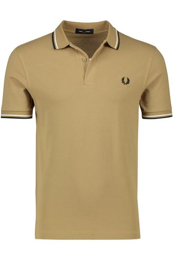 Fred Perry polo normale fit bruin effen katoen 100%