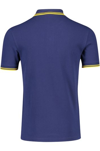 polo Fred Perry blauw effen katoen normale fit