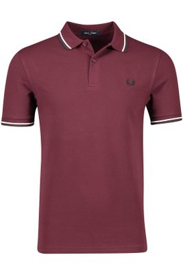 Fred Perry Fred Perry polo normale fit bordeaux effen 100% katoen