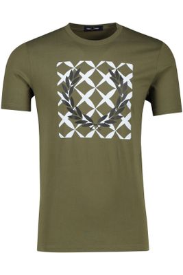Fred Perry Fred Perry t-shirt groen print