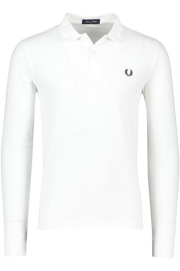 polo Fred Perry wit effen katoen normale fit