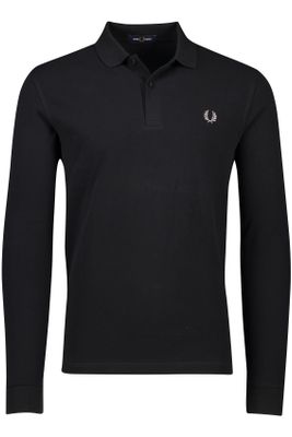 Fred Perry Fred Perry polo normale fit zwart effen katoen met logo