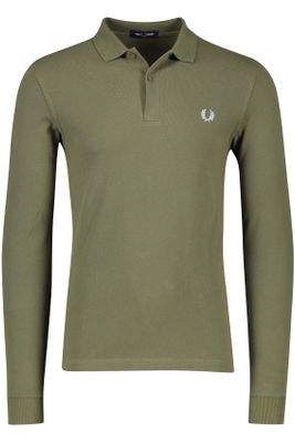 Fred Perry Fred Perry poloshirt normale fit groen effen 100% katoen