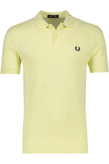 Fred Perry polo normale fit geel effen katoen 2-knoops