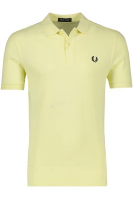 Fred Perry Fred Perry polo normale fit geel effen katoen 2-knoops