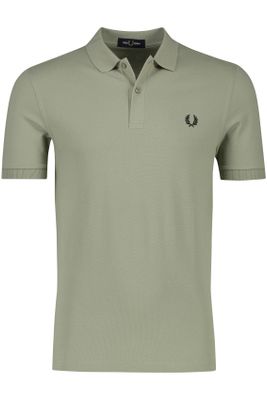 Fred Perry Fred Perry polo normale fit groen effen katoen 2 knoops