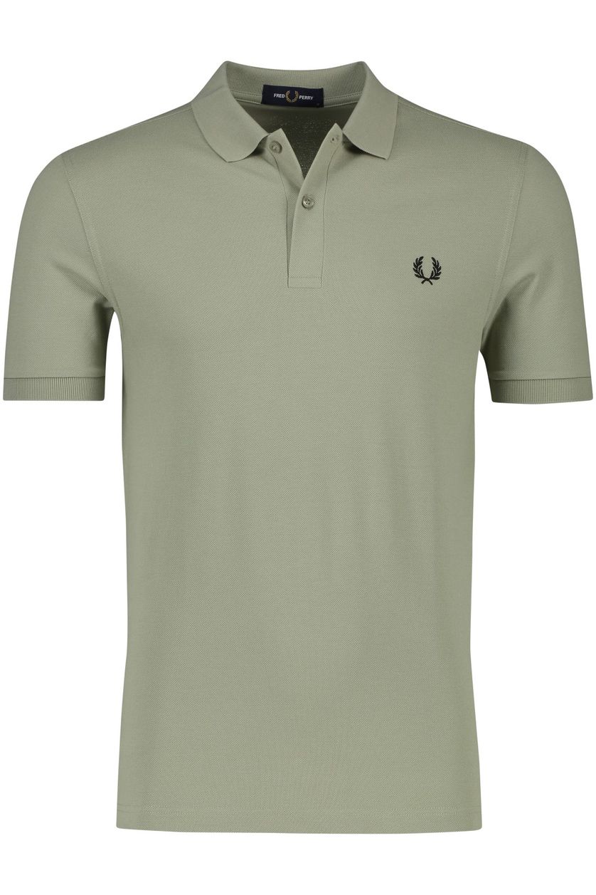 Fred Perry polo normale fit groen effen katoen 2 knoops