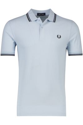 Fred Perry Fred Perry polo normale fit lichtblauw effen katoen