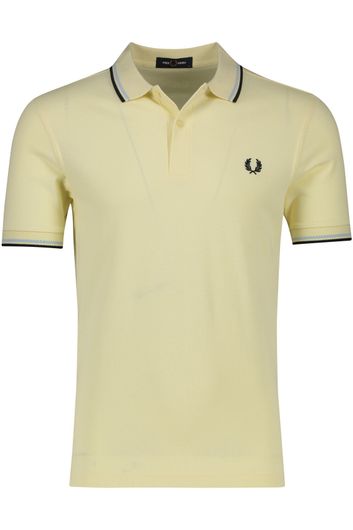 Fred Perry polo normale fit geel effen katoen 100%