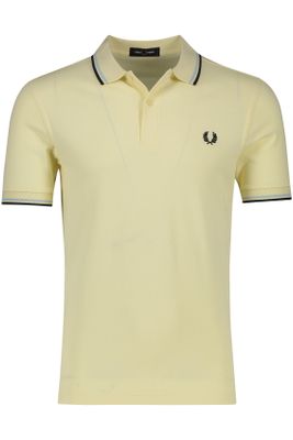 Fred Perry Fred Perry polo normale fit geel effen katoen 2 knoops