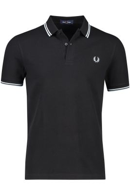 Fred Perry Fred Perry poloshirt normale fit zwart effen 100% katoen