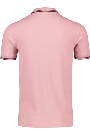 Fred Perry poloshirt 2 knoops normale fit roze effen