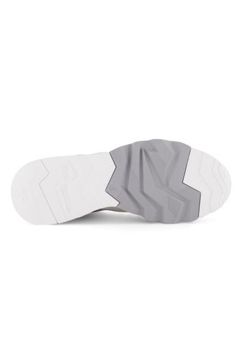 Floris van Bommel sneakers wit grijs geprint leer