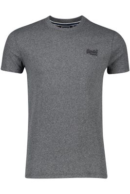 Superdry Superdry t-shirt grijs katoen ronde hals