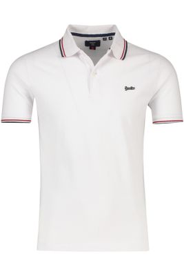 Superdry Superdry polo wit/rood met logo