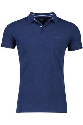 Superdry Poloshirt Superdry 2-knoops blauw
