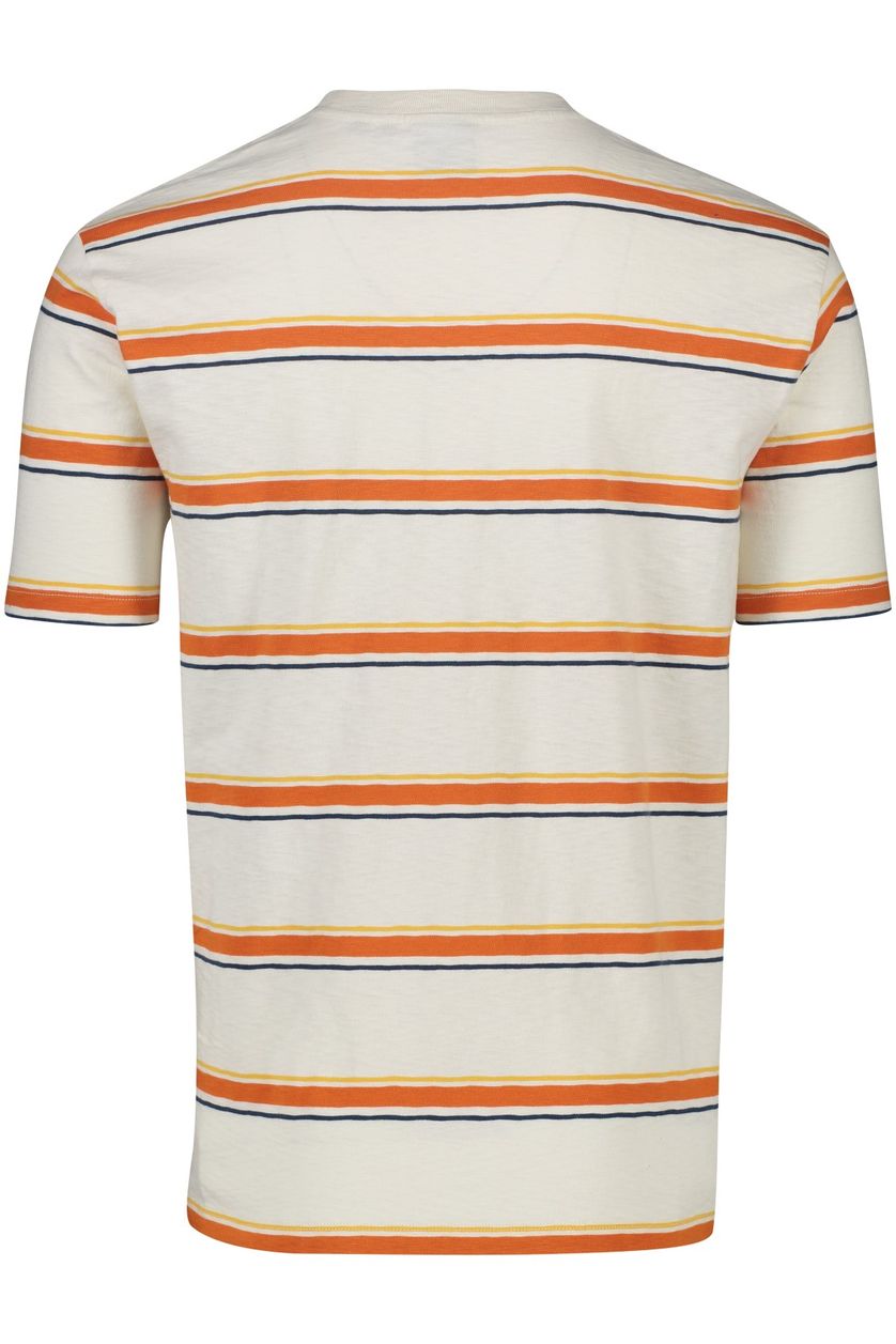 Gestreept Superdry t-shirt ecru oranje