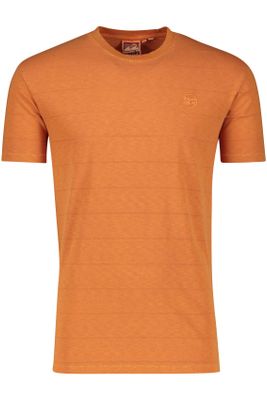Superdry Superdry t-shirt oranje effen ronde hals korte mouw