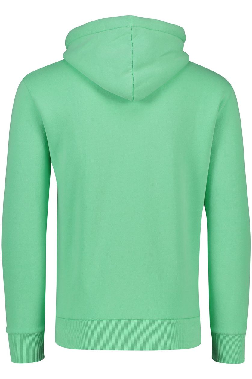 Superdry sweater hoodie groen geprint katoen 100%