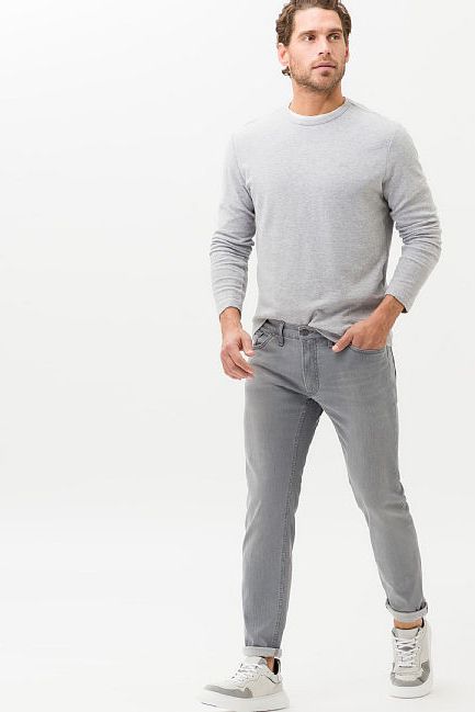 Brax Chuck jeans grijs regular fit effen denim