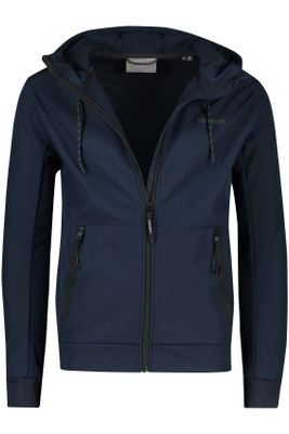 Superdry Superdry korte zomerjas donkerblauw effen rits normale fit 