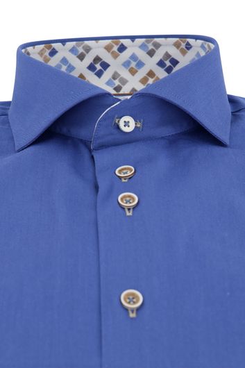 R2 overhemd mouwlengte 7 normale fit blauw met wide spread  boord