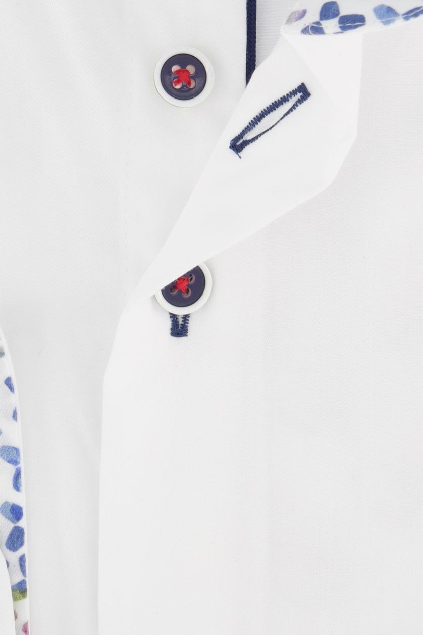 R2 casual overhemd mouwlengte 7 normale fit wit effen katoen