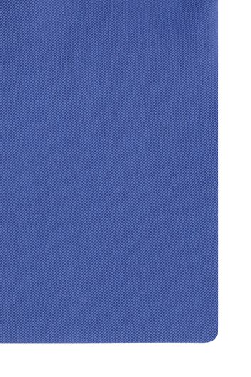 R2 casual overhemd mouwlengte 7 normale fit blauw effen katoen